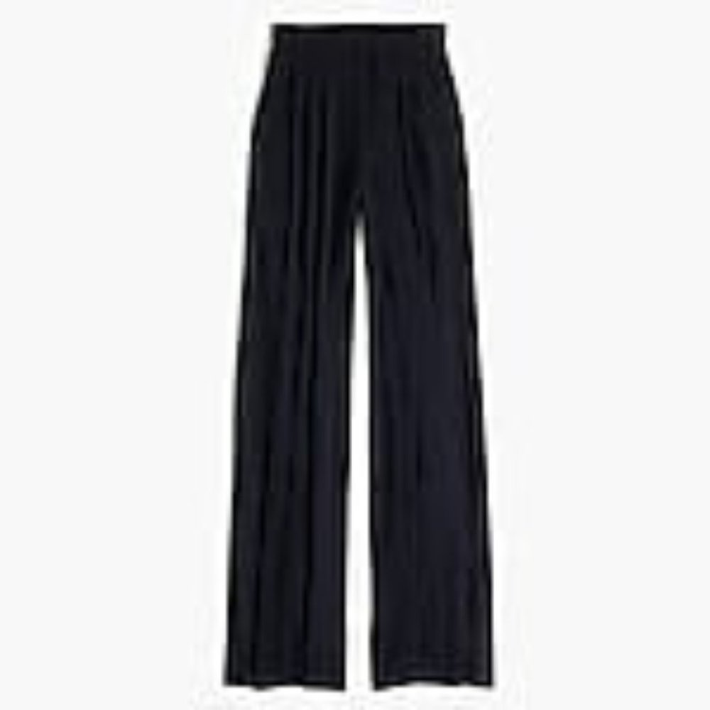 J.Crew Collection Pull-on wide-leg pant (black)